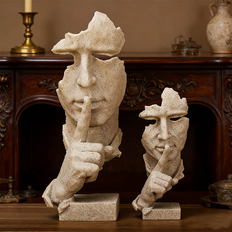 Pièce décorative en résine sablée Silent Speech