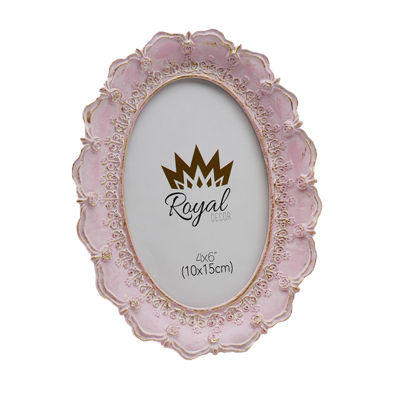 Pink 4x6 resin photo frame
