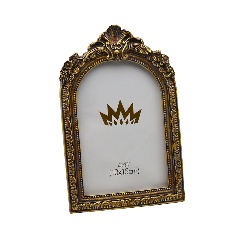 European carved resin 4×6 photo frame for tabletop display